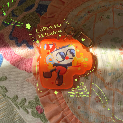 Cuphead Keychain
