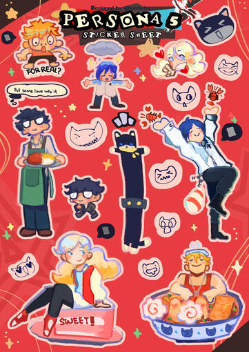 PErsona 5 Sticker Sheet Design